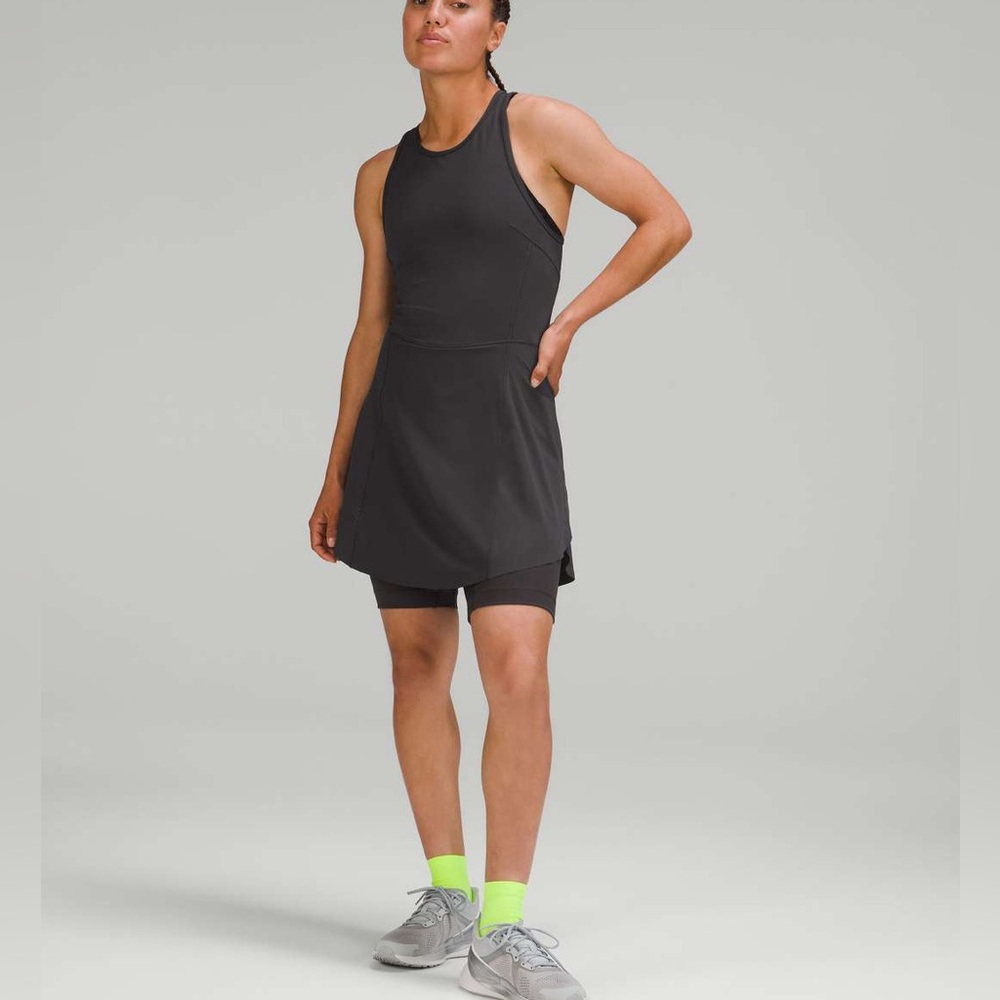 (A11) Lululemon Nulux Running Dress 8" Graphite Grey SKORT, Size 10, NWT